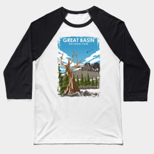 Great Basin National Park Travel Poster Baseball T-Shirt